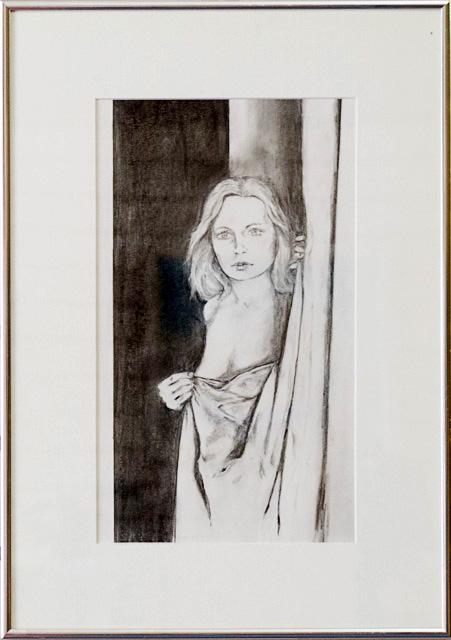 At the Window by Danny Clements, Graphite, $275