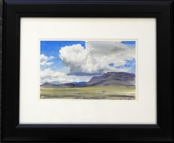 Cloudy Sky Study Watercolor by Calvin Carter, $400