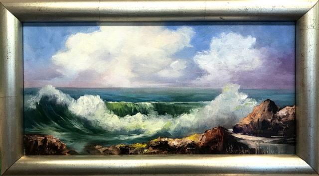 Honorable Mention - "The Sea" by Barbara Haviland, Oil, $200