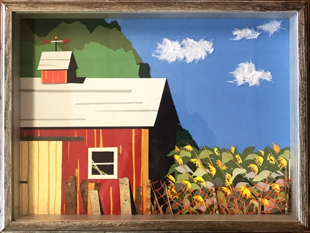 Honorable Mention - by Suzanne Nielson, "Sunny Summer Days, Collage, $60